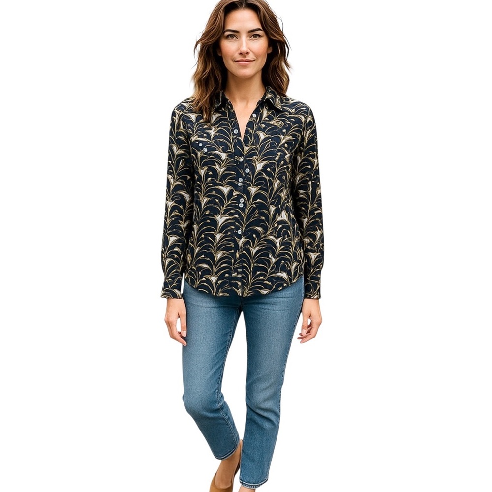 FRNCH Paris Blouse Womens Size Small Floral‎ Clotilda Chiffon Casual Career NWT